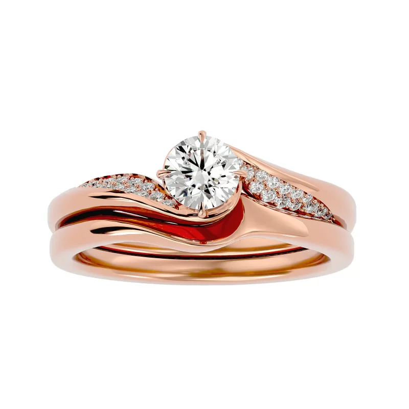 Inel de Logodna Verighete Sublime Aur 18k Diamante Naturale - Geraldine