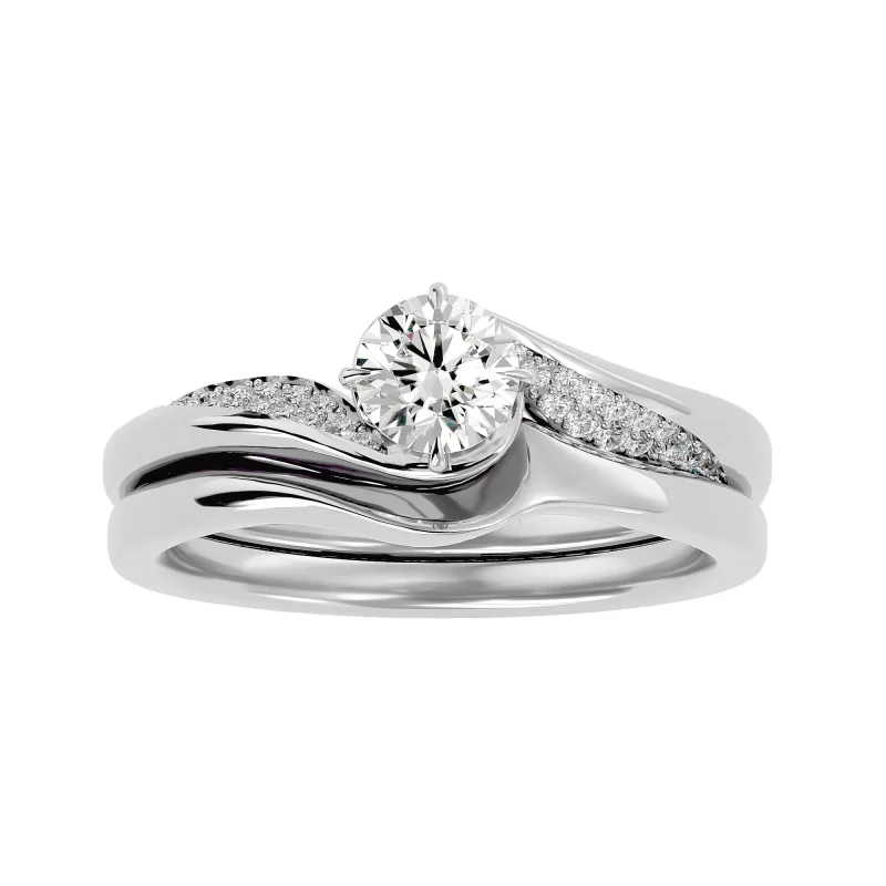 Inel de Logodna Verighete Sublime Aur 18k Diamante Naturale - Geraldine