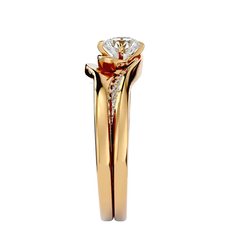 Inel de Logodna Verighete Sublime Aur 18k Diamante Naturale - Geraldine