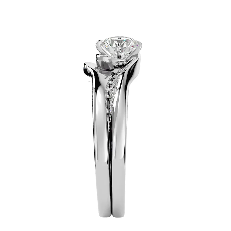 Inel de Logodna Verighete Sublime Aur 18k Diamante Naturale - Geraldine