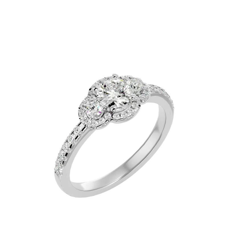 Inel de Logodna Trilogy Breathtaking Briliant Aur 18k Diamante Naturale - Brigitte