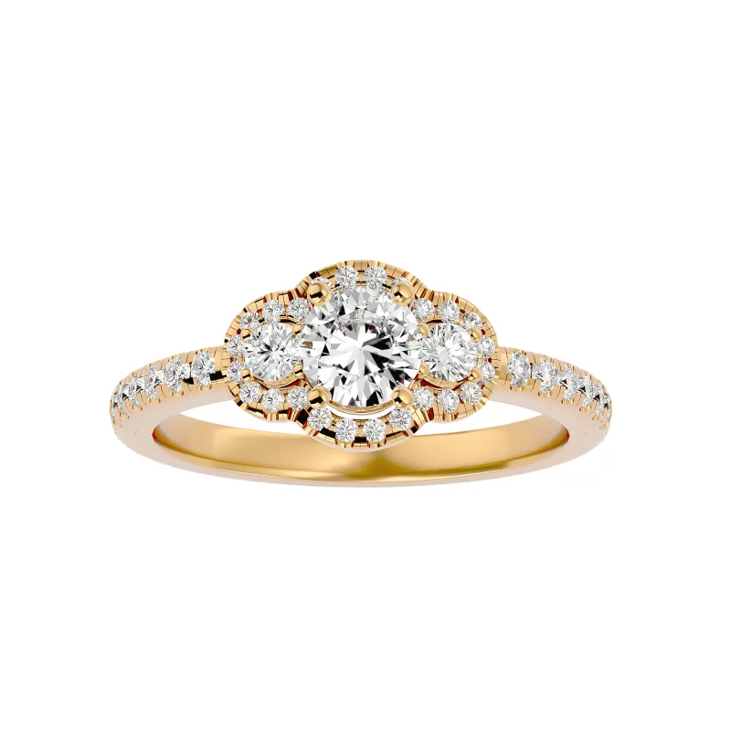 Inel de Logodna Trilogy Breathtaking Briliant Aur 18k Diamante Naturale - Brigitte