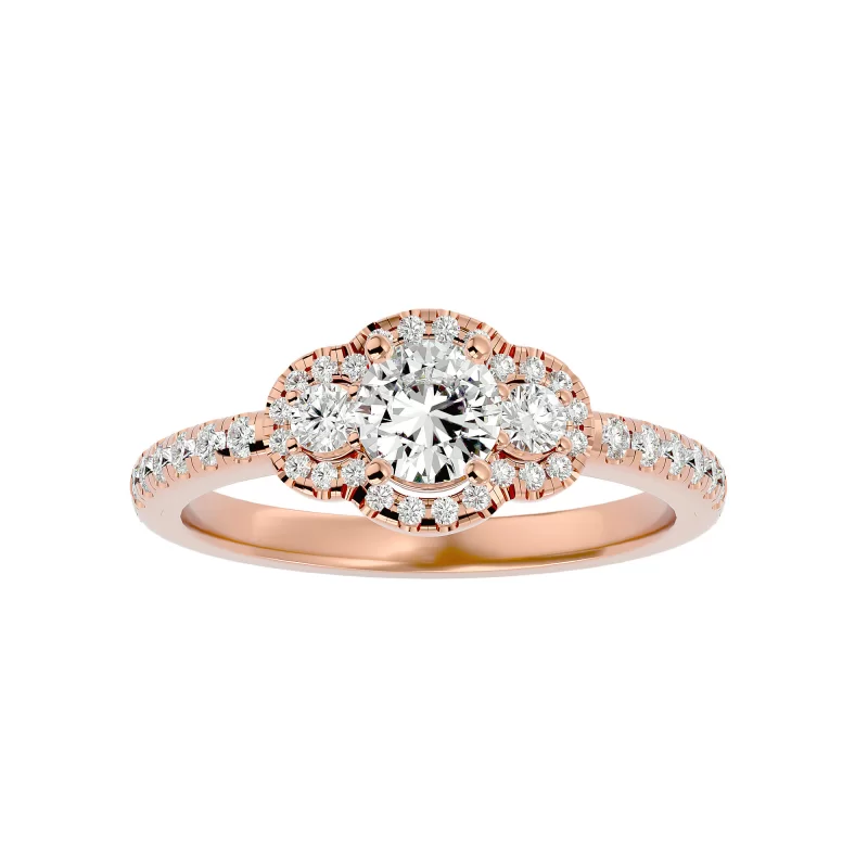 Inel de Logodna Trilogy Breathtaking Briliant Aur 18k Diamante Naturale - Brigitte