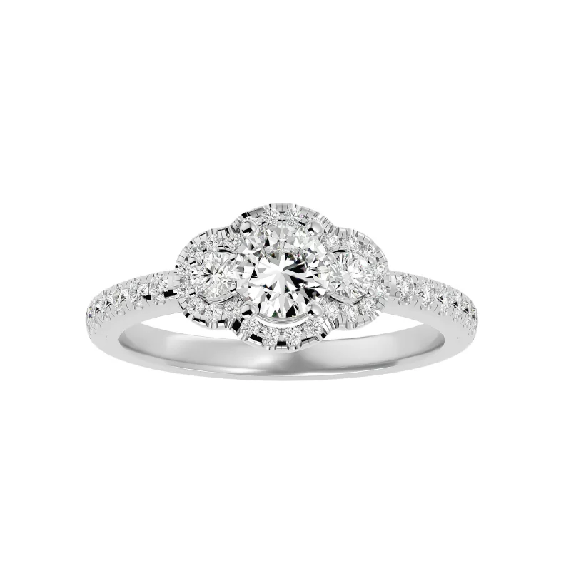 Inel de Logodna Trilogy Breathtaking Briliant Aur 18k Diamante Naturale - Brigitte