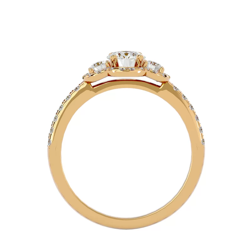 Inel de Logodna Trilogy Breathtaking Briliant Aur 18k Diamante Naturale - Brigitte