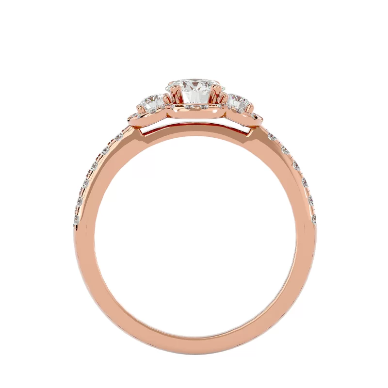 Inel de Logodna Trilogy Breathtaking Briliant Aur 18k Diamante Naturale - Brigitte