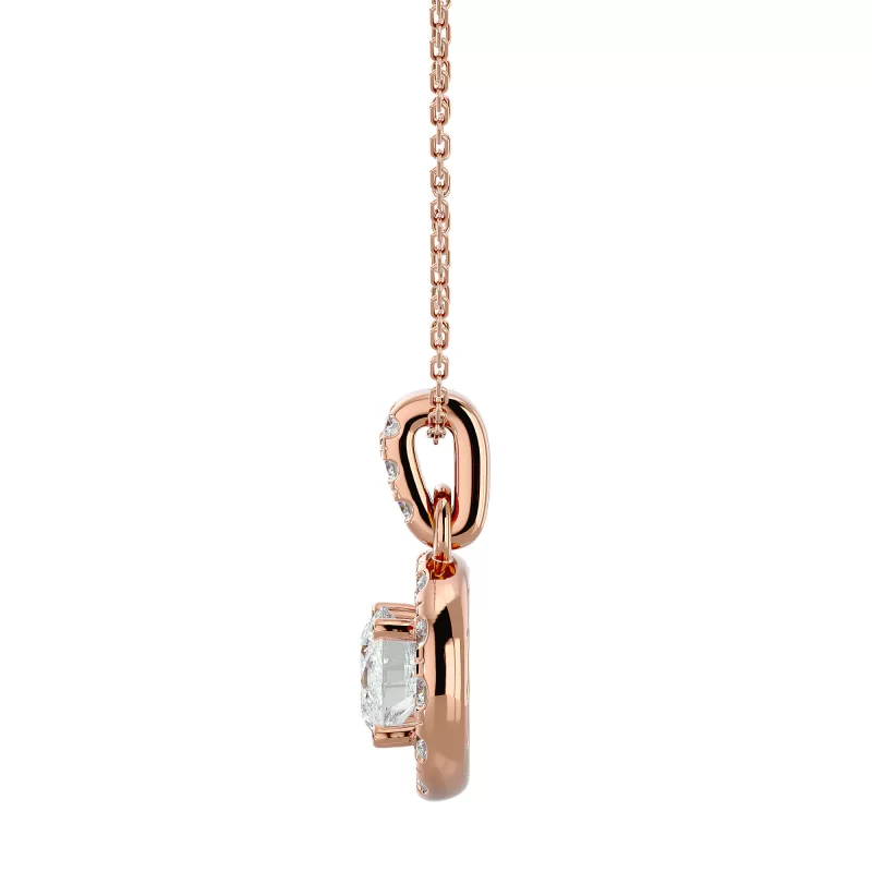 Pandantiv Halo Aur 18 K Diamante Naturale - Charlotte