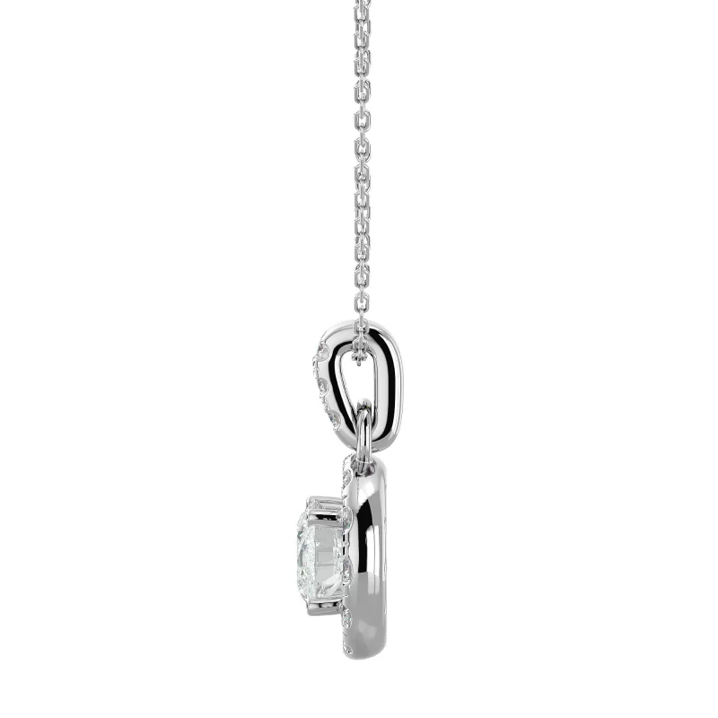 Pandantiv Halo Aur 18 K Diamante Naturale - Charlotte