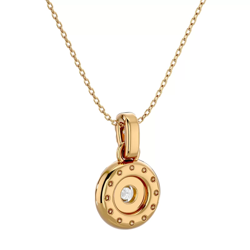 Pandantiv Halo Aur 18 K Diamante Naturale - Charlotte