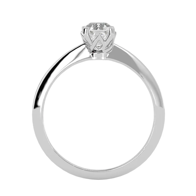 Inel de logodna Deluxe Cushion Aur Alb 18k Genuine Diamonds - Celine
