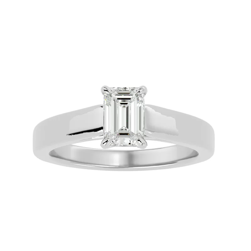 Inel de logodna Emerald Aur Alb 18k Diamante Naturale - Matilda
