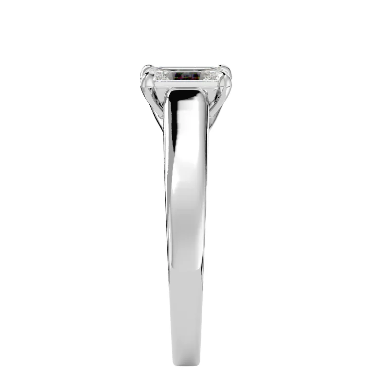 Inel de logodna Emerald Aur Alb 18k Diamante Naturale - Matilda