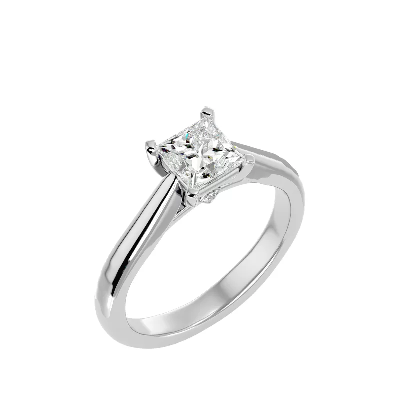 Inel de logodna Princess Aur Alb 18k Diamante Naturale - Rhianna