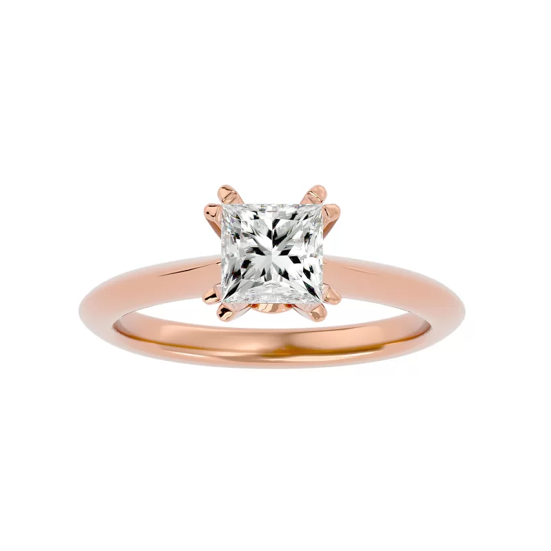 Inel de logodna Princess Aur Roz 18k Diamante Naturale - Tiger Lily