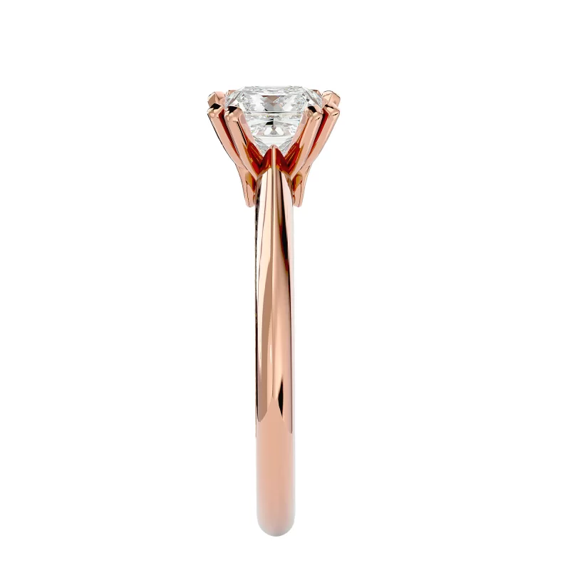 Inel de logodna Princess Aur Roz 18k Diamante Naturale - Tiger Lily