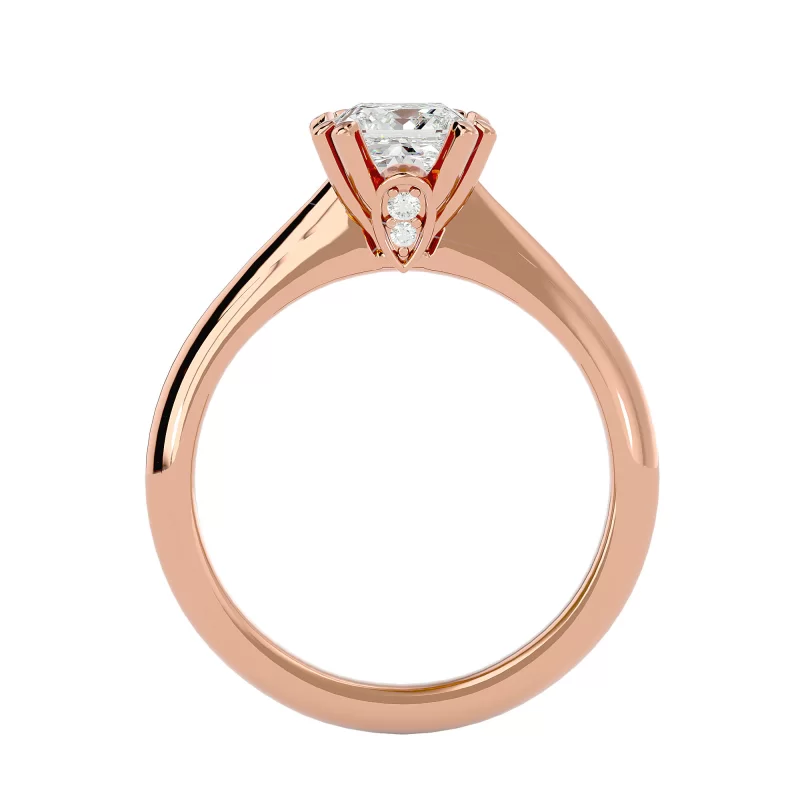 Inel de logodna Princess Aur Roz 18k Diamante Naturale - Tiger Lily