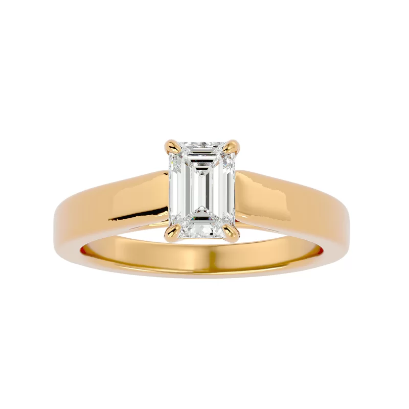 Inel de logodna Emerald Aur Galben 18k Diamante Naturale - Matilda