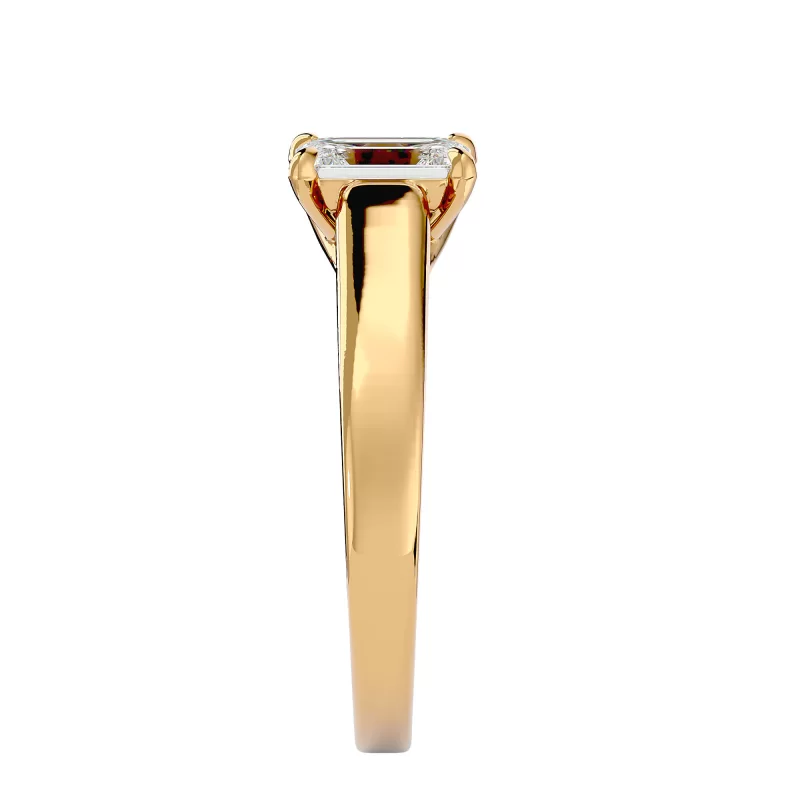 Inel de logodna Emerald Aur Galben 18k Diamante Naturale - Matilda