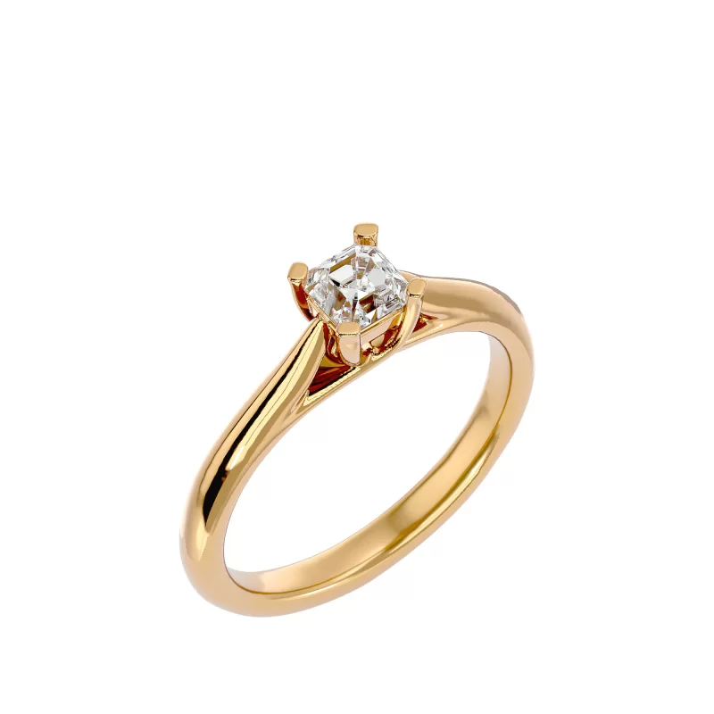 Inel de logodna Cushion Aur Galben 18k Diamante Naturale - Alice