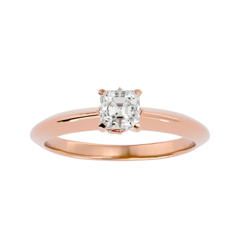 Inel de logodna Cushion Aur Roz 18k Diamante Naturale - Celine