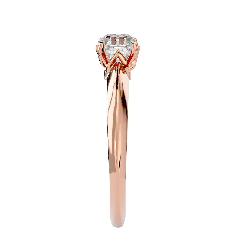 Inel de logodna Cushion Aur Roz 18k Diamante Naturale - Celine