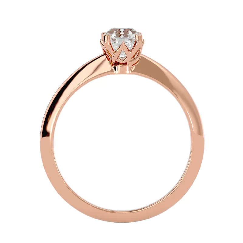 Inel de logodna Cushion Aur Roz 18k Diamante Naturale - Celine