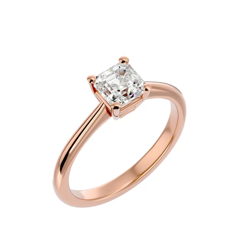 Inel de Logodna Cushion Aur Roz 18k Diamante Naturale - Cristina