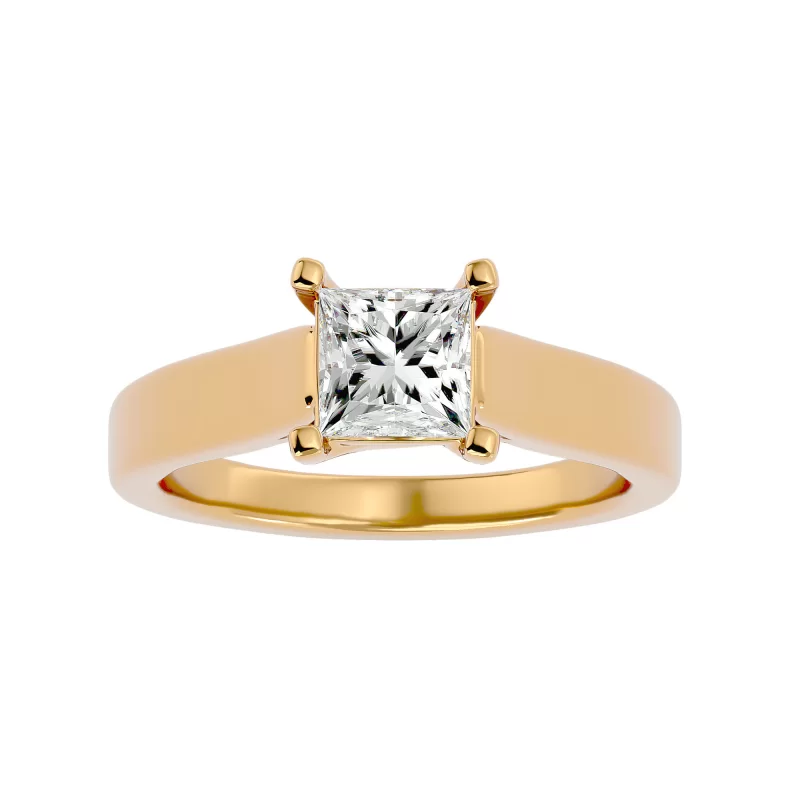 Inel de Logodna Princess Aur Galben 18k Diamante Naturale - Britney