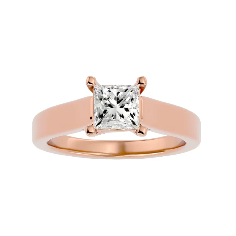 Inel de Logodna Princess Aur Roz 18k Diamante Naturale - Britney