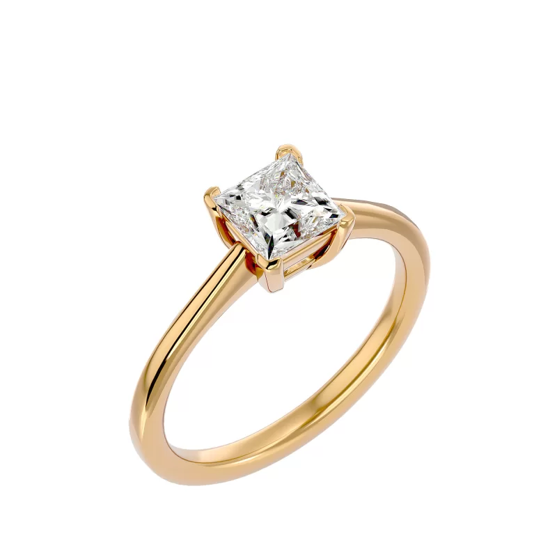 Inel de Logodna Princess Aur Galben 18k Diamante Naturale - Josephine