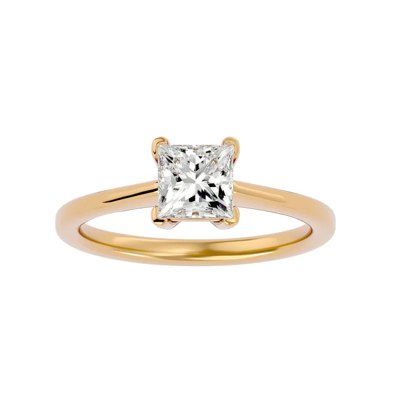 Inel de Logodna Princess Aur Galben 18k Diamante Naturale - Josephine