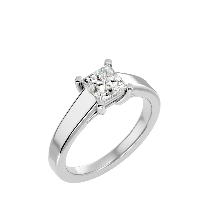 Inel de Logodna Glowing Princess Aur Alb 18k Diamant Natural - Sabina