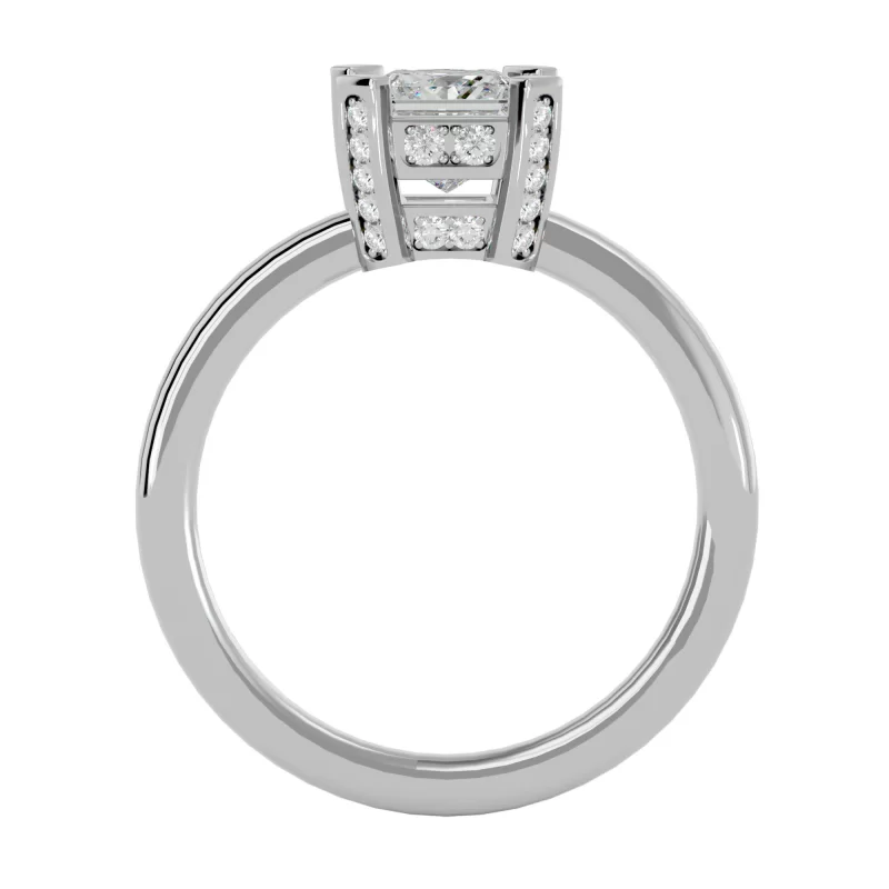 Inel de Logodna Stunning Princess Aur Alb 18k Diamant Natural - Lorna