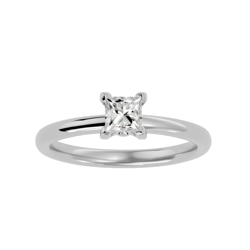 Inel de Logodna Radiant Princess Aur Alb 18k Genuine Diamants - Carla