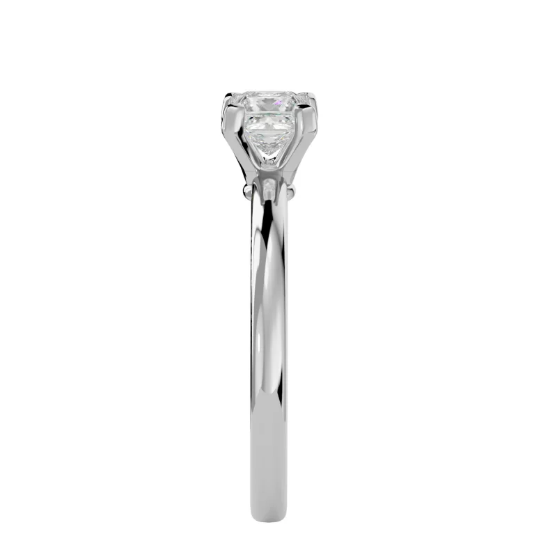 Inel de Logodna Radiant Princess Aur Alb 18k Genuine Diamants - Carla