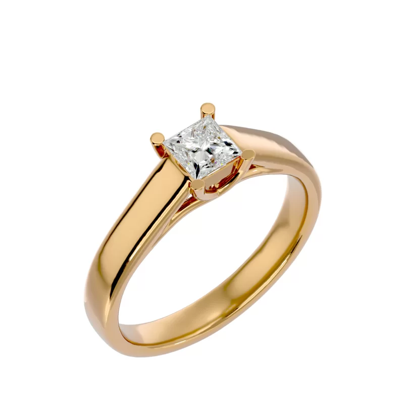 Inel de Logodna Impressive Princess Aur Galben 18k Real Diamond - Dalia
