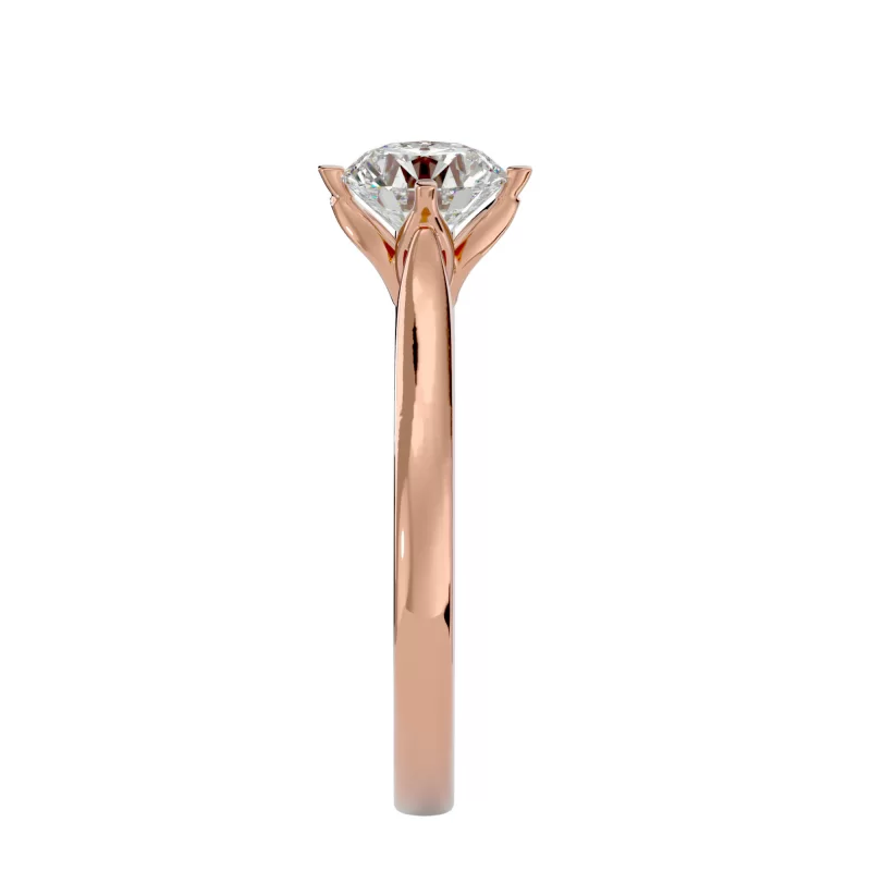 Inel de Logodna Noble Briliant Rose Aur 18k Real Diamond - Freya