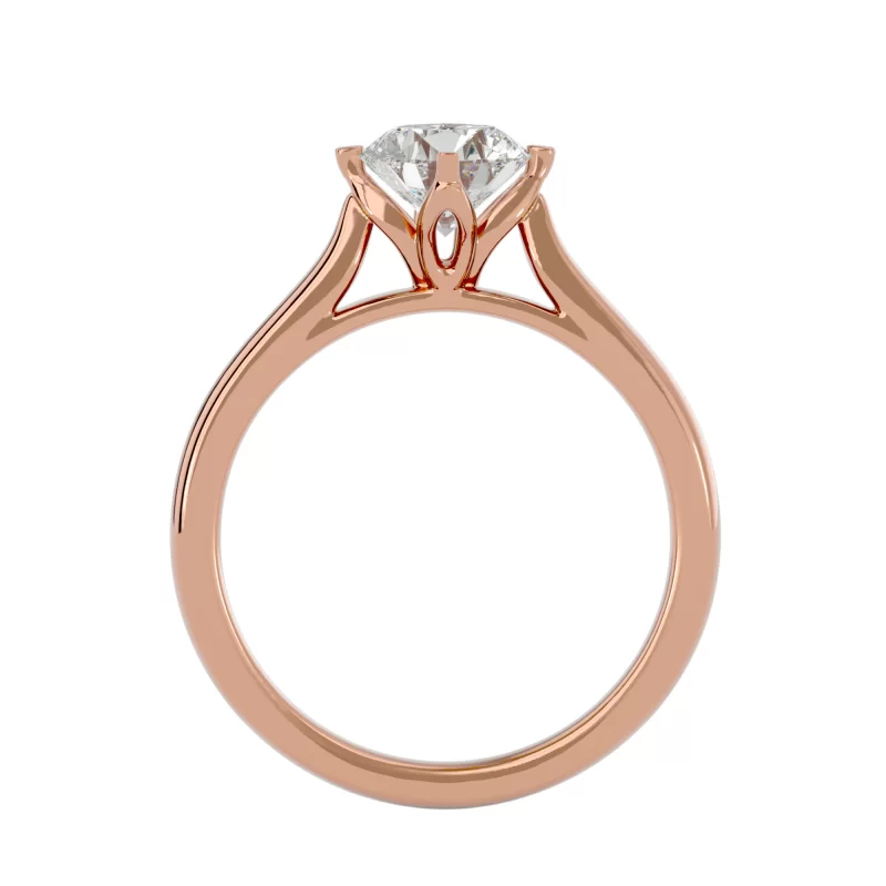 Inel de Logodna Noble Briliant Rose Aur 18k Real Diamond - Freya