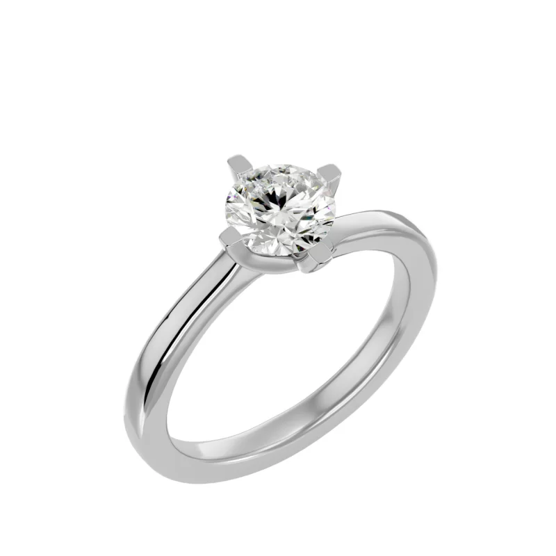 Inel de Logodna Briliant Aur Alb 18k Diamante Naturale - Emily