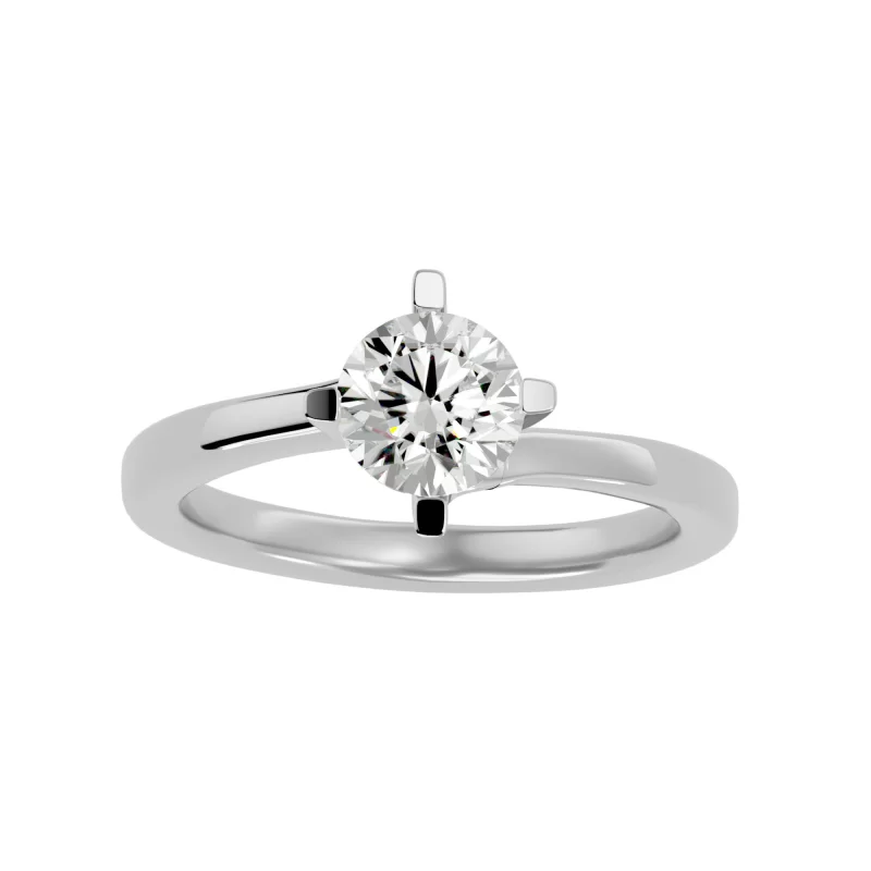 Inel de Logodna Briliant Aur Alb 18k Diamante Naturale - Emily