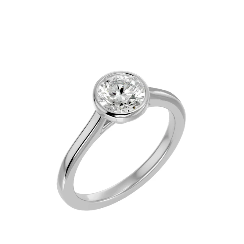 Inel de Logodna Outstanding Briliant Aur Alb 18k Real Diamond - Pauline