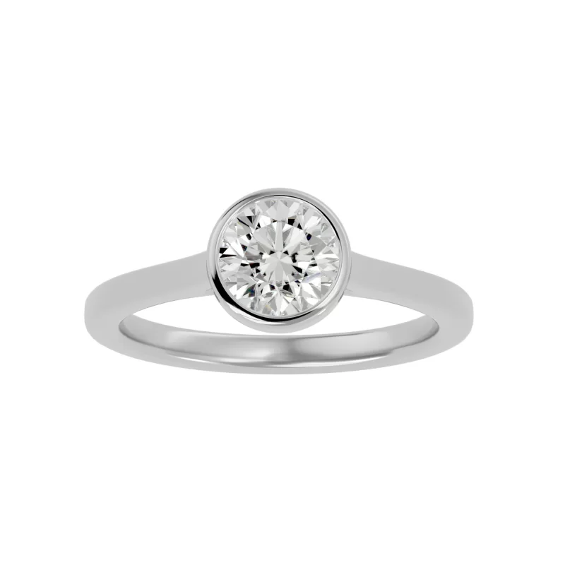 Inel de Logodna Outstanding Briliant Aur Alb 18k Real Diamond - Pauline