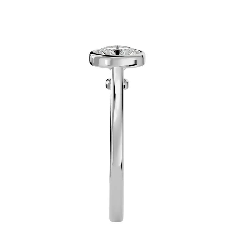 Inel de Logodna Outstanding Briliant Aur Alb 18k Real Diamond - Pauline