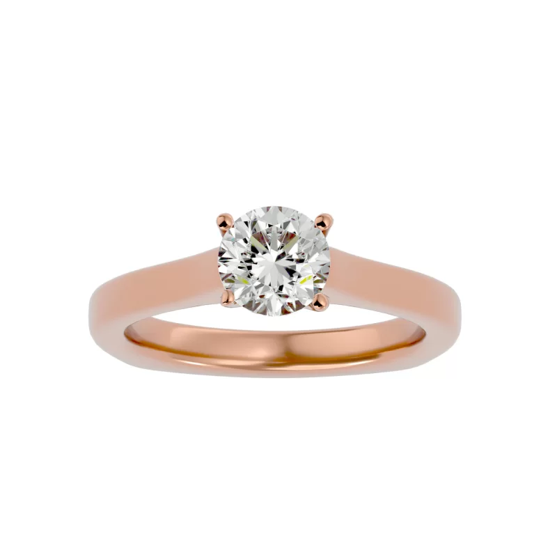 Inel de Logodna Irresistible Briliant Aur Roz 18k Pure Diamond - Selma