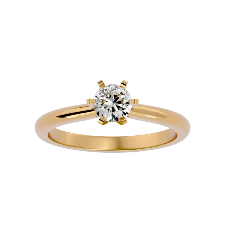 Inel de Logodna Elegant Briliant Gold Aur 18k Diamant Natural - Simone