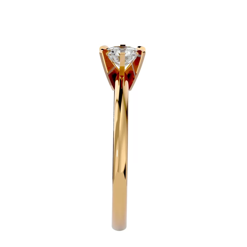 Inel de Logodna Elegant Briliant Gold Aur 18k Diamant Natural - Simone
