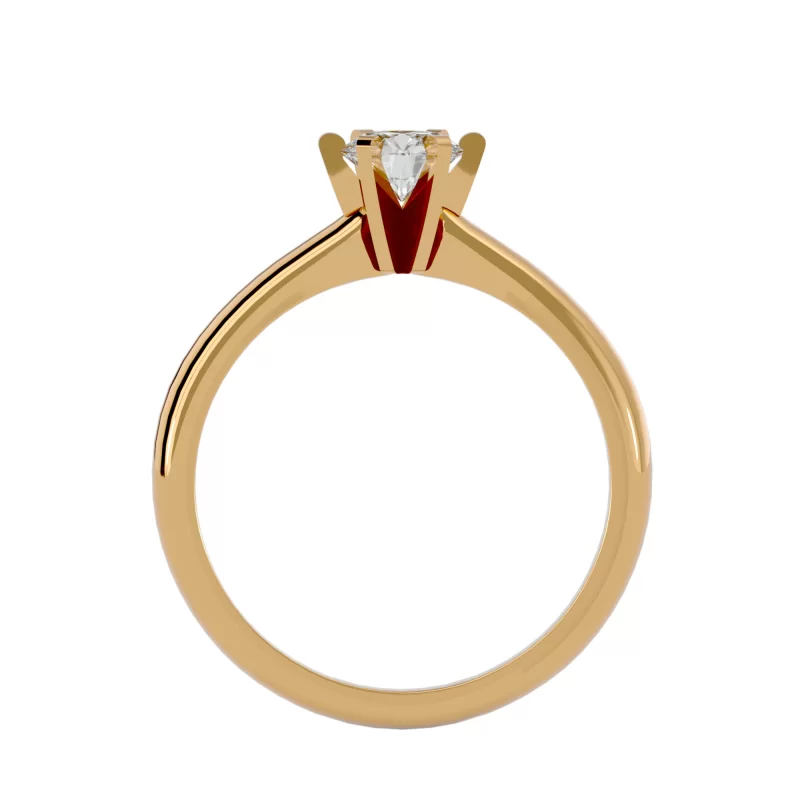 Inel de Logodna Elegant Briliant Gold Aur 18k Diamant Natural - Simone