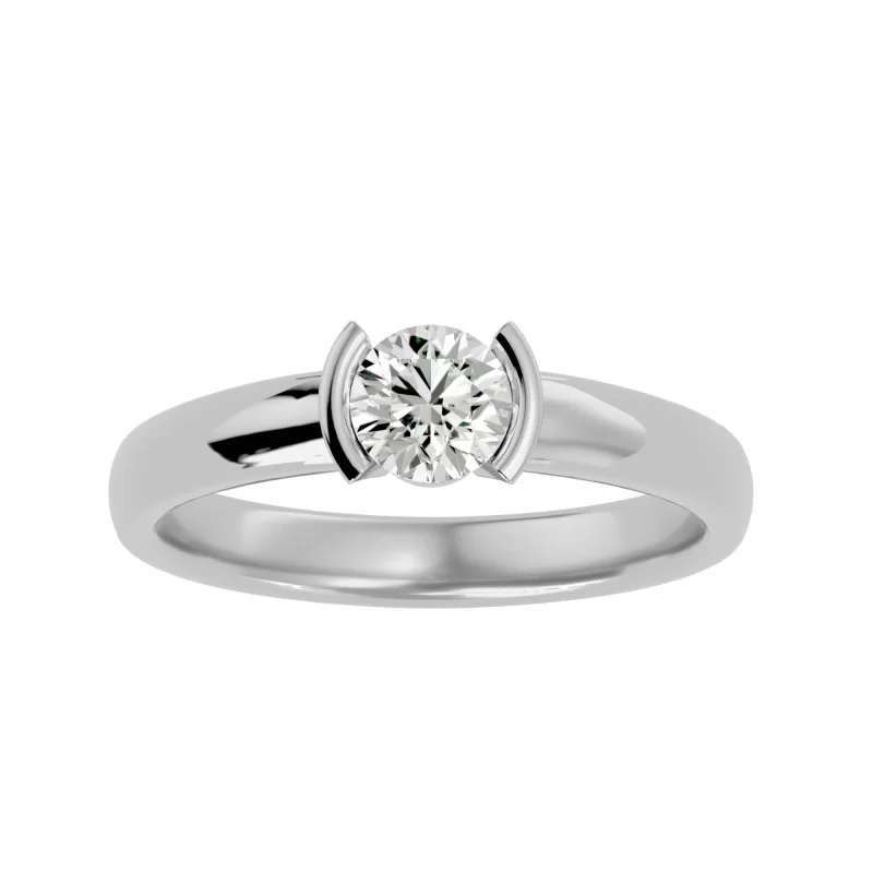 Inel de Logodna Briliant Aur Alb 18k Diamant Natural - Alma