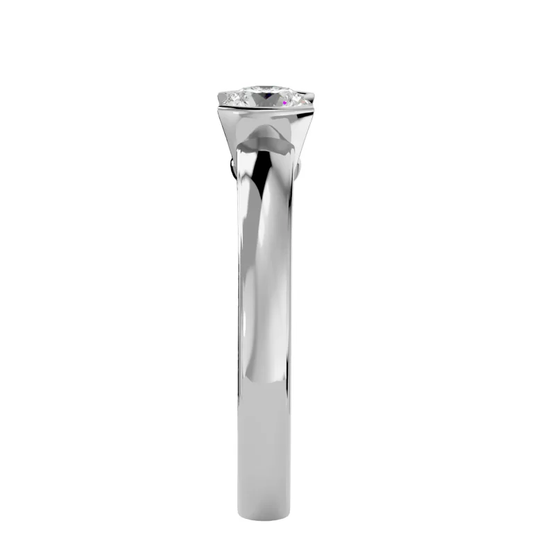 Inel de Logodna Briliant Aur Alb 18k Diamant Natural - Alma