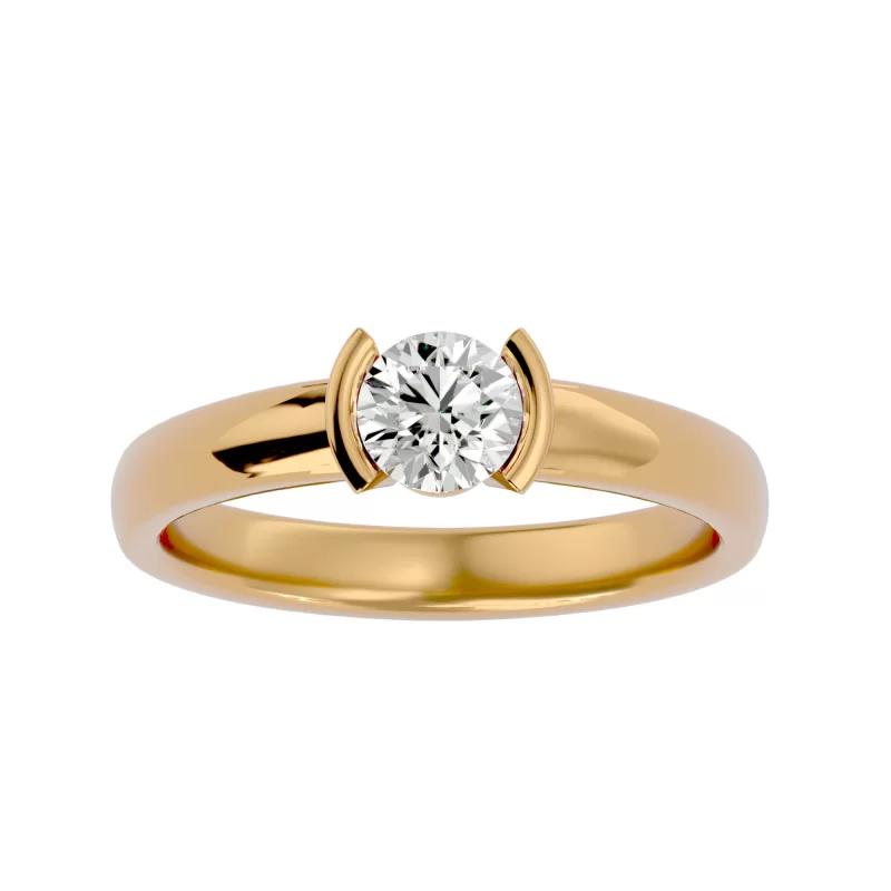 Inel de Logodna Rafinat Briliant Gold Aur 18k Diamant Natural - Alma